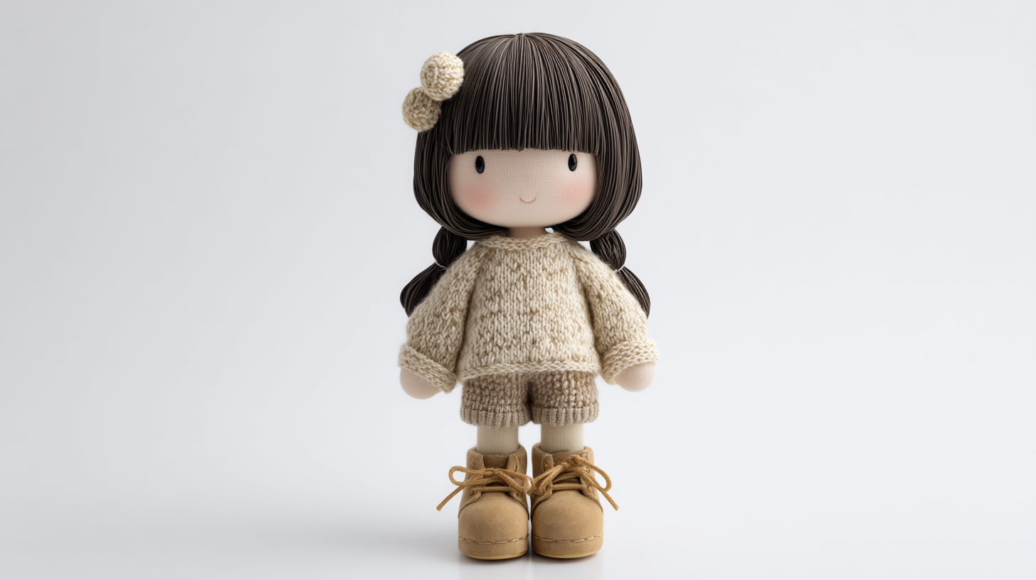 A skilled artisan joyfully creating a whimsical handmade toy in their cozy workshop